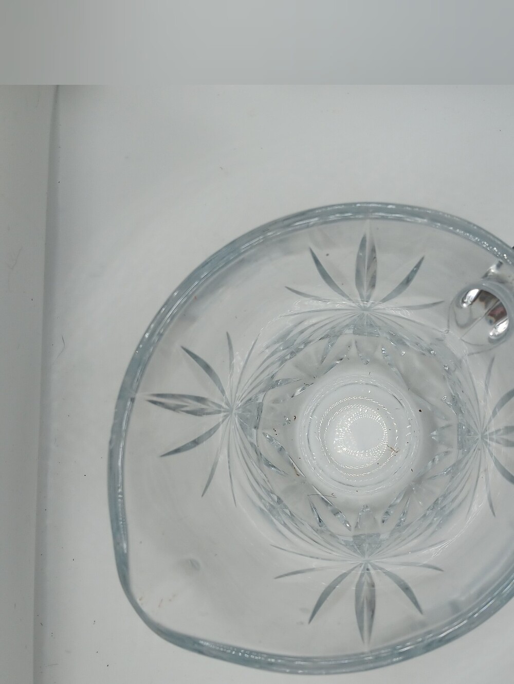 Small Cut Glass Pitcher - Picture 3 of 4